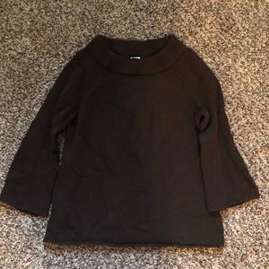 J.Crew Wool Blend chocolate open neck sweater